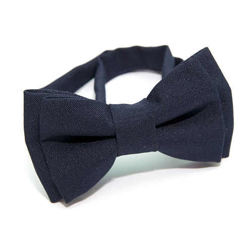 Детская галстук бабочка Gofin темно синяя матовая DGB-2608