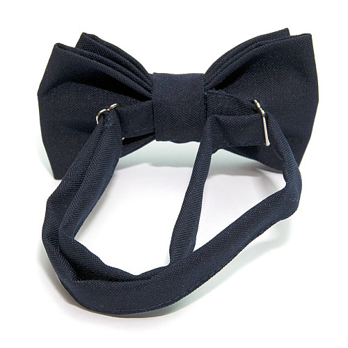 Детская галстук бабочка Gofin темно синяя матовая DGB-2608