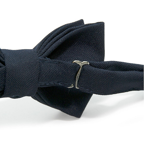 Детская галстук бабочка Gofin темно синяя матовая DGB-2608