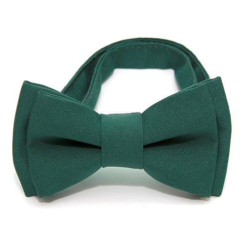 Детская галстук бабочка Gofin зеленая-изумрудная матовая DGB-2610