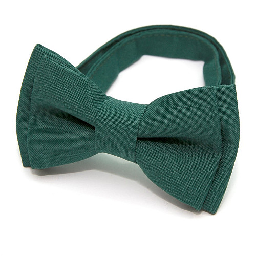 Детская галстук бабочка Gofin зеленая-изумрудная матовая DGB-2610