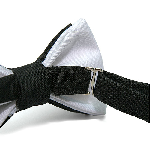 Детская галстук бабочка Gofin черно белая DGB-2619