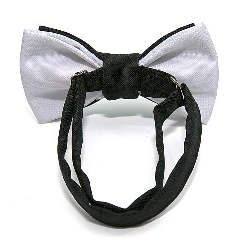 Детская галстук бабочка Gofin черно белая DGB-2619