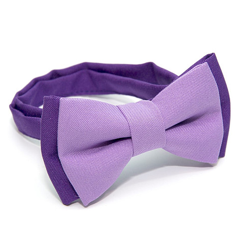 Детская галстук бабочка Gofin фиолетово сиреневая DGB-2624