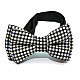 Детская галстук бабочка Gofin черно белая в клетку DGB-2625