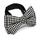 Детская галстук бабочка Gofin черно белая в клетку DGB-2625