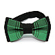 Детская галстук бабочка Gofin черно зеленая в клетку DGB-2627