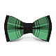 Детская галстук бабочка Gofin черно зеленая в клетку DGB-2627