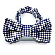 Детская галстук бабочка Gofin бело синяя в клетку DGB-2628