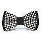 Детская черно белая галстук бабочка Gofin в клетку DGB-2629