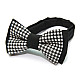 Детская черно белая галстук бабочка Gofin в клетку DGB-2629