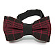 Дитячий краватка метелик Gofin бордовий в чорну клітинку DGB-2632