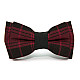 Дитячий краватка метелик Gofin бордовий в чорну клітинку DGB-2632