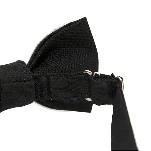 Детская галстук бабочка Gofin двухслойная белая DGB-2637