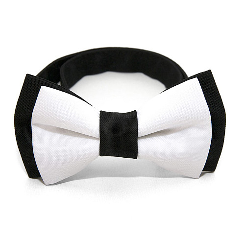 Детская галстук бабочка Gofin двухслойная белая DGB-2637