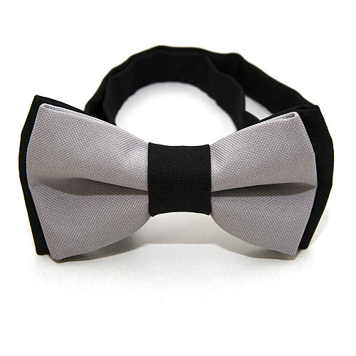 Дитячий Краватка метелик Gofin двошаровий сірий DGB-2639