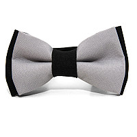 Дитячий Краватка метелик Gofin двошаровий сірий DGB-2639