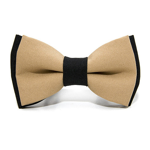 Детская Галстук-бабочка Gofin двухслойная бежевая DGB-2642