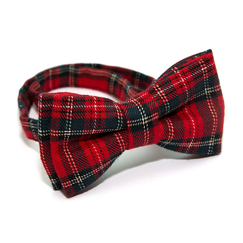 Детская Галстук бабочка Gofin красная в клетку DGB-2646