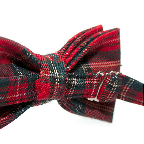 Детская Галстук бабочка Gofin красная в клетку DGB-2646