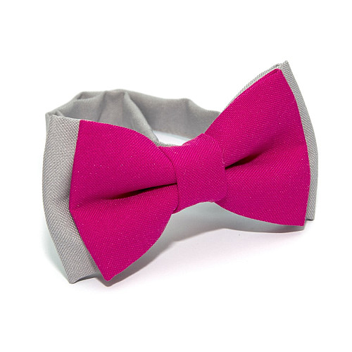 Детская Галстук-бабочка Gofin двухслойная фуксия DGB-2648