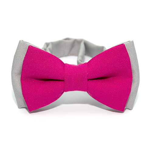 Детская Галстук-бабочка Gofin двухслойная фуксия DGB-2648