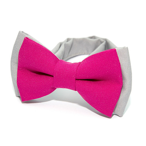 Детская Галстук-бабочка Gofin двухслойная фуксия DGB-2648