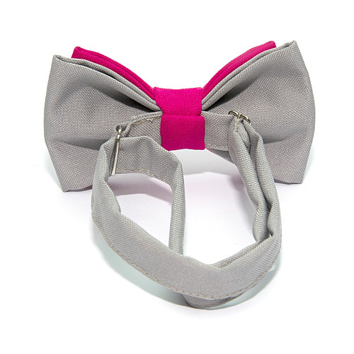 Детская Галстук-бабочка Gofin двухслойная фуксия DGB-2648