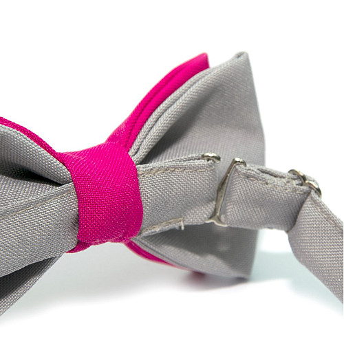 Детская Галстук-бабочка Gofin двухслойная фуксия DGB-2648