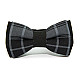 Дитячий чорно-сірий краватка-метелик Gofin в клітку DGB-2649