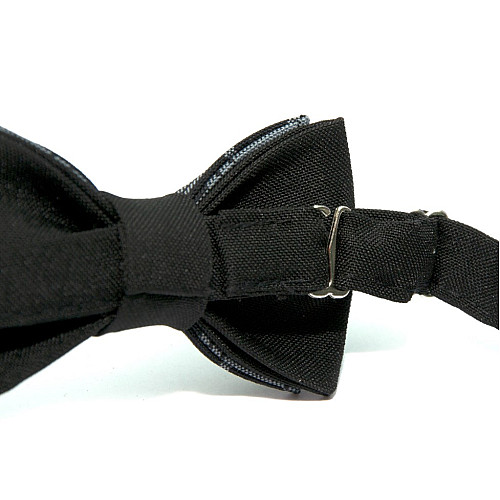 Дитячий чорно-сірий краватка-метелик Gofin в клітку DGB-2649