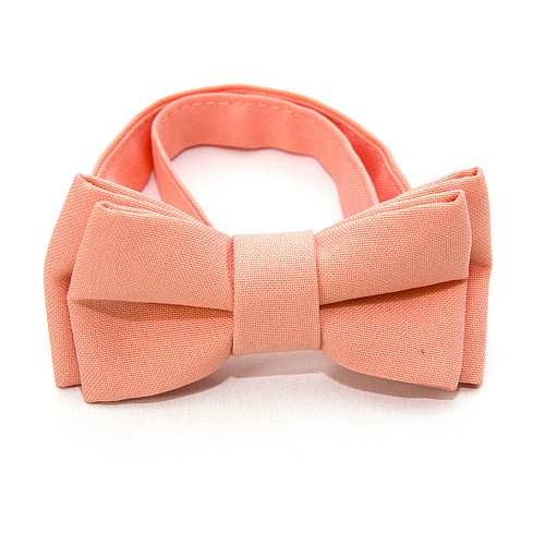 Детская галстук-бабочка Gofin персиковая матовая DGB-2652