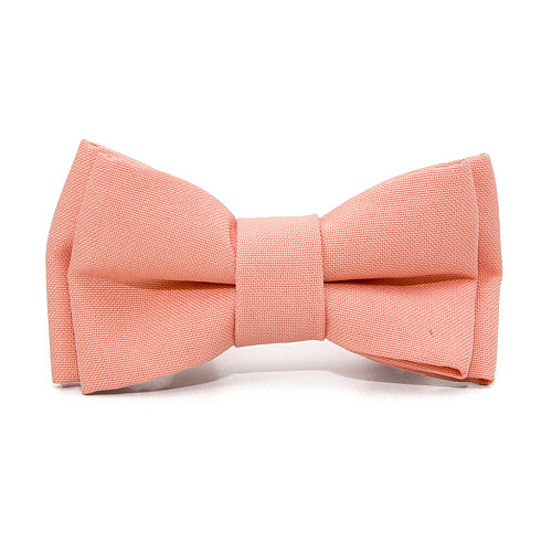 Детская галстук-бабочка Gofin персиковая матовая DGB-2652
