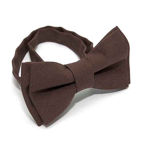 Дитячий матовий темно-коричневий краватка-метелик DGB-2654