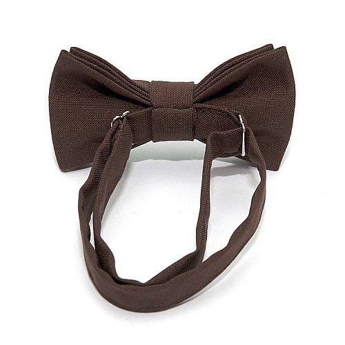 Дитячий матовий темно-коричневий краватка-метелик DGB-2654