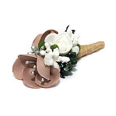 Бежевая бутоньерка Gofin DZV-17002