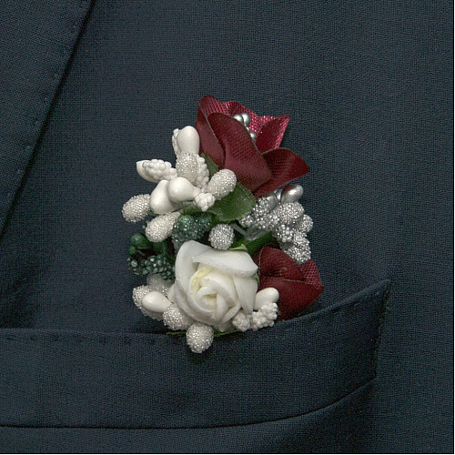 Бордовая бутоньерка Gofin DZV-17003