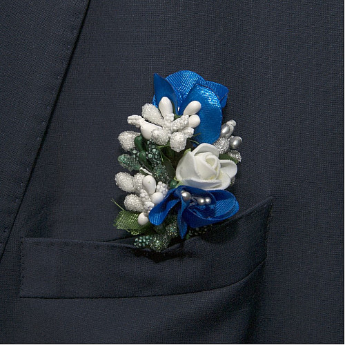 Яскраво синя бутоньєрка Gofin DZV-17007