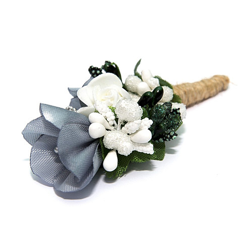 Серая бутоньерка Gofin DZV-17008