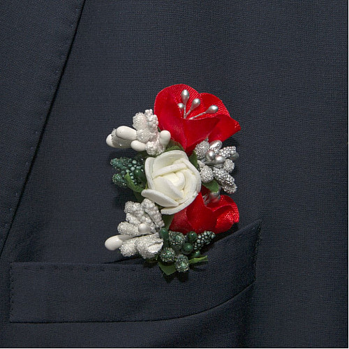 Красная бутоньерка Gofin DZV-17009