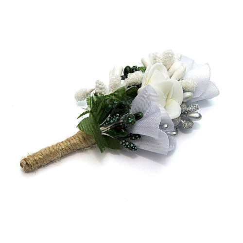 Белая бутоньерка Gofin DZV-17012