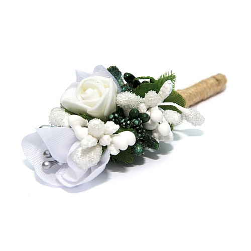 Белая бутоньерка Gofin DZV-17012