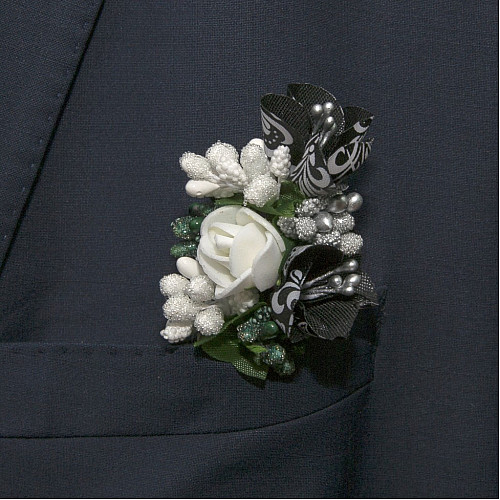 Черная бутоньерка Gofin DZV-17015