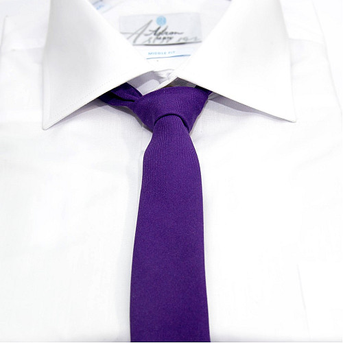 Узкий матовый фиолетовый галстук Gofin GDG-0001