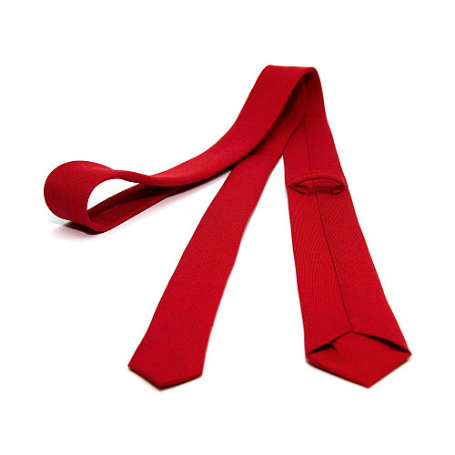 Узкий матовый красный галстук Gofin GDG-0002