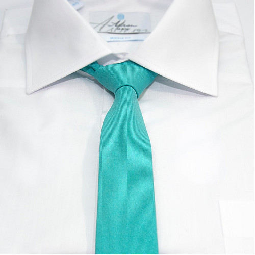 Узкий матовый бирюзовый галстук Gofin GDG-0003