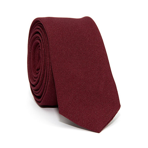 Вузька матова бордова краватка Gofin GDG-0006
