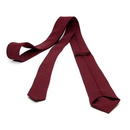 Вузька матова бордова краватка Gofin GDG-0006