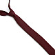 Вузька матова бордова краватка Gofin GDG-0006