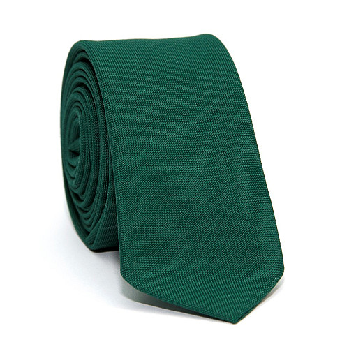 Вузька матова зелена-смарагдова краватка Gofin GDG-0007